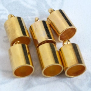 Gold Plated End Cap Findings (10X) (F520)