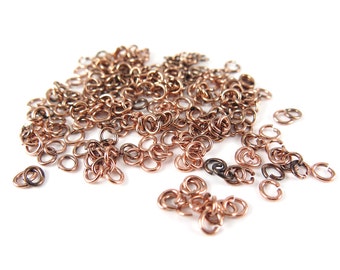 Shiny Antiqued Copper Plated 4x5mm Oval Jump Rings - 12 grams (approximately 250x) (20 gauge) K858-H