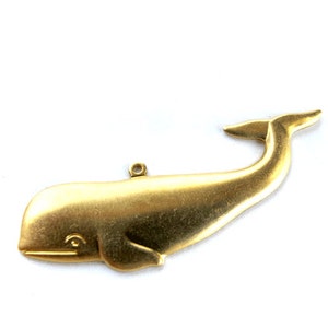 Brass Whale Pendants (2X) (M702-A)