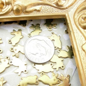 Raw Brass Baby Bunny Engraving Charms (8x) (M514-A) - Etsy