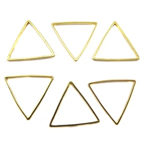 Tiny GoldPlated Triangle Shape Wire Charms 12x K228-C image 2