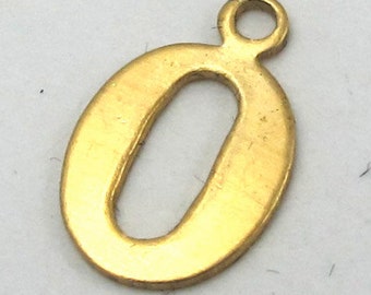 Raw Brass Number 2 Charms (10X) (A527)