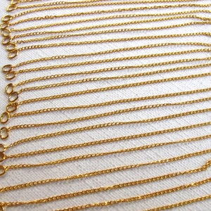 Gold Plated Curb Chain Charms With Jump Ring 24X C578 image 3