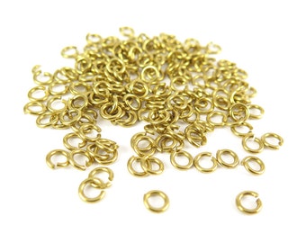 Rohmessing 5mm Runde Sprünge Ringe - 16 Gramm (ca. 160x) (19 Gauge) K853-A