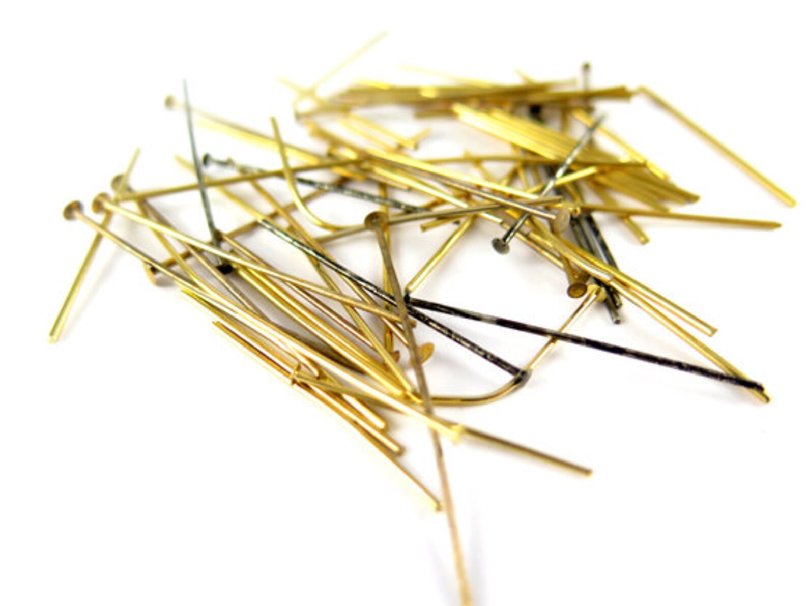 Vintage Brass Head Pins & Wires 16 Grams Approx. 100x Etsy