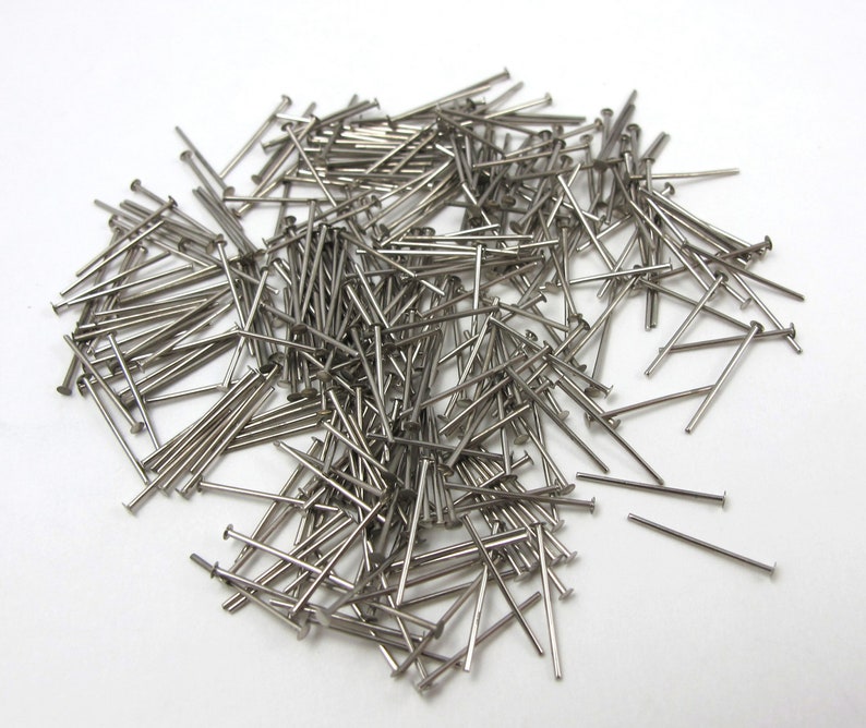 Rhodium Plated Headpins 21 Gauge 21 Grams approx 300x F580 SALE 66% off image 3