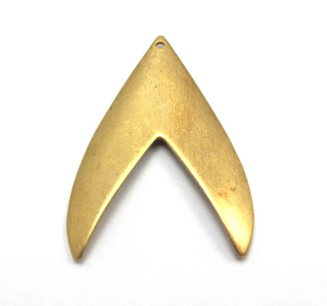 Brass Fishtail / Chevron Pendants 4X M610 - Etsy