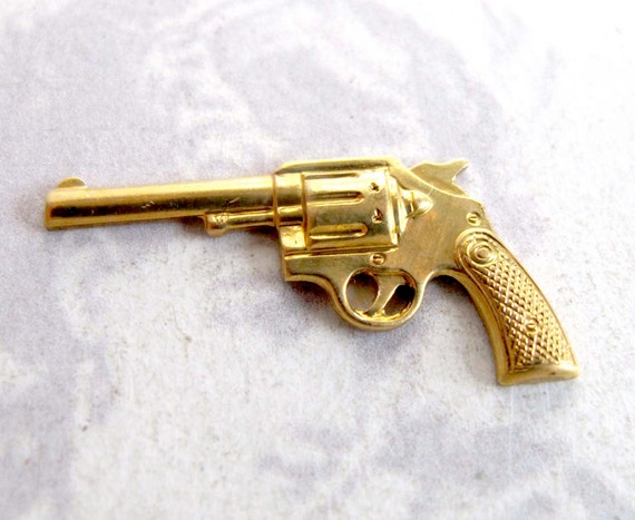 Buy Medium Brass Pistol Gun Charm 4X M622-A Online in India 