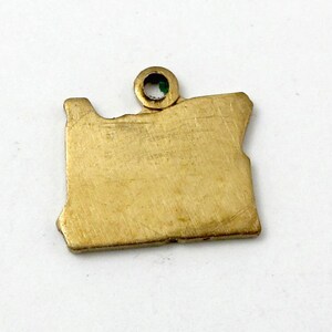 Blank - Tiny Raw Brass Oregon State Charms (6X) (A436-1)