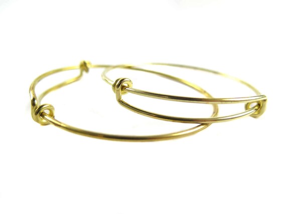 18K Gold Wire Bangle Bracelet [BSM101014C] | USA Jewels