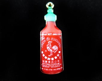 18K Gold Plated Sriracha Bottle Charms (2x) (K312-C)