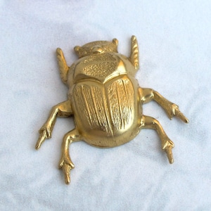 Brass Beetle Charms (4X) (M525)