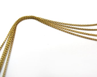Vintage Dainty Brass Curb Chain (10 Feet) (C549)