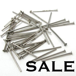 Rhodium Plated Headpins 21 Gauge 21 Grams approx 300x F580 SALE 66% off image 1