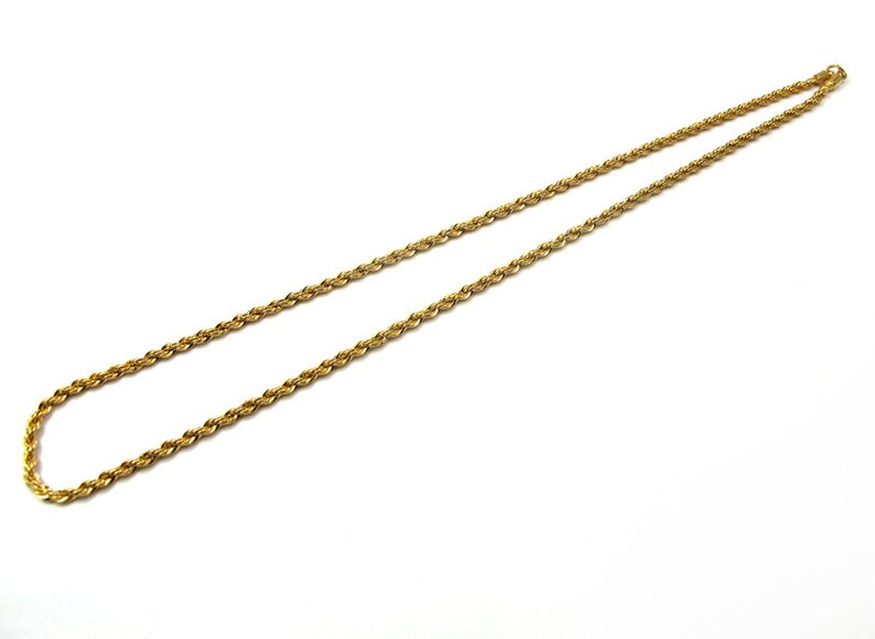 Vintage Gold Plated Rope Chain Necklaces No Clasp 15.75 Etsy