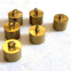 Vintage Antiqued Raw Brass End Cap Findings 12X F567 image 2