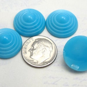 3 SEtS LEFT Vintage Glass Round Blue Cabochons 4X CB519 image 5