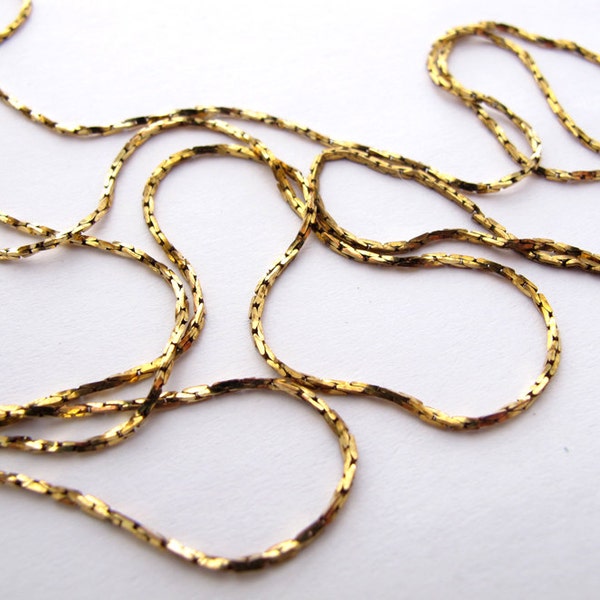 Vintage Brass Sparkly Snake Chain (6 feet) (CP207)