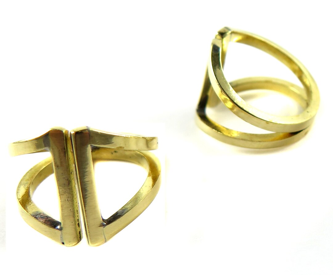 Brass Adjustable Square Wire Ring Findings 2x K504A Etsy