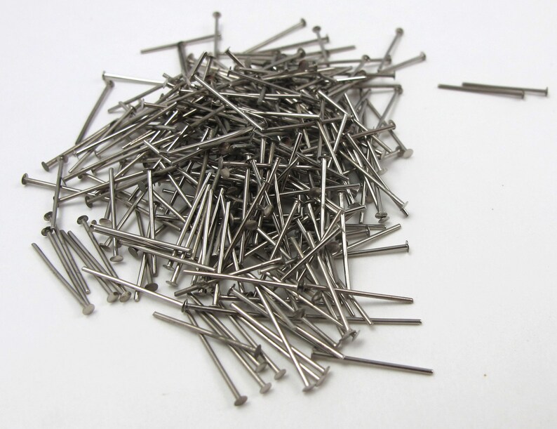 Rhodium Plated Headpins 21 Gauge 21 Grams approx 300x F580 SALE 66% off image 2