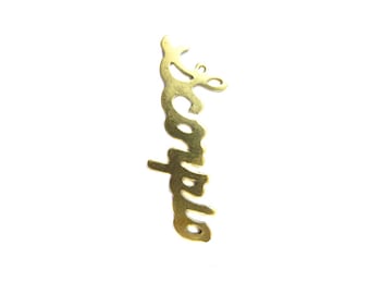 Brass Astrological Name Plate Pendants - single bail - Scorpio - (2X) (A609-E)