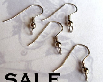 Dark Rhodium Plated Earring Hook Findings (24 Pair) (F573) SALE - 50% off