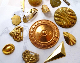Brass Charm And Pendant Collection (15X) (V274)