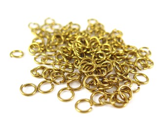 Roh Messing 6mm Runde springen Ringe - 16 Gramm (etwa 140 X) (19 Gauge) K854-A