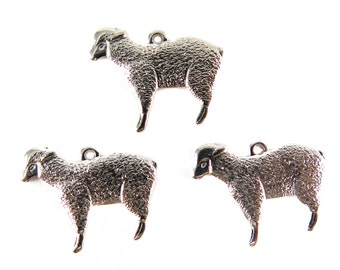 Encantos de oveja de cordero rodado (orientación izquierda) (4X) (M535-B)