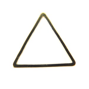 Small Gold Plated Triangle Shape Wire Charms 12x K207-C image 3