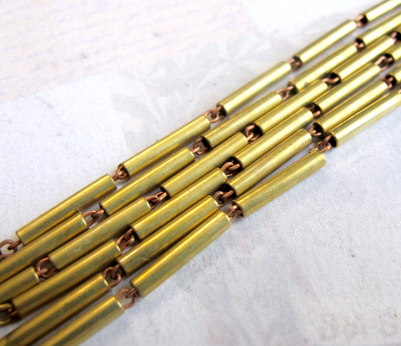 Vintage Brass Bar Chain Pieces 12X Segmants of 4.5 Inches Etsy