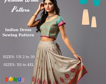 Burda Patron De Couture Pour Femme 7701 – Style Indien Sari