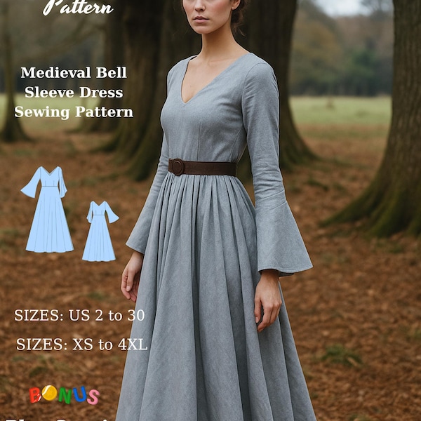 Dress Medieval Blue - Etsy UK