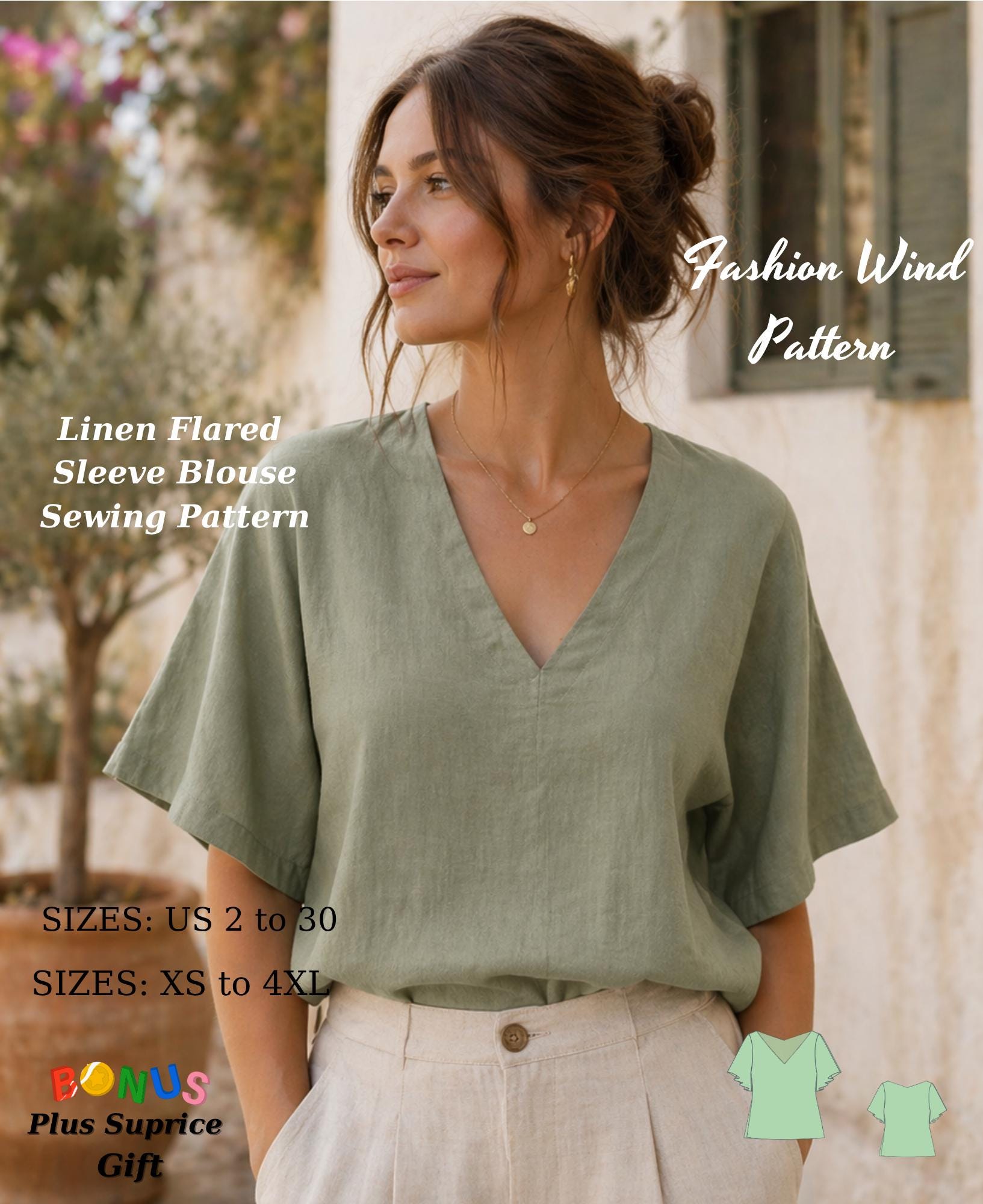 Vintage Flare Sleeve Top - Etsy