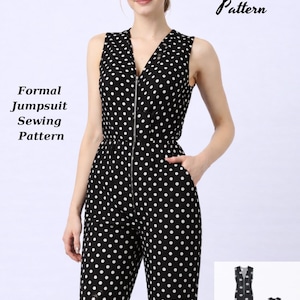 Cottagecore Formal Jumpsuit Sewing Pattern (XS-4XL) (PDF)