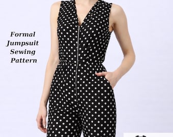 Cottagecore Formal Jumpsuit Sewing Pattern (XS-4XL) (PDF)