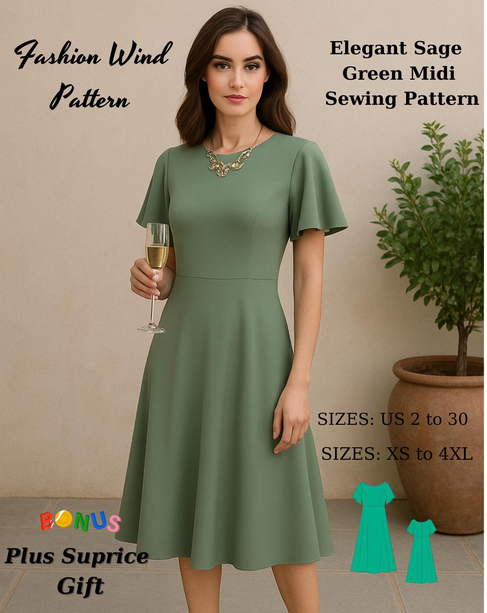 Sage Green Dress - Etsy