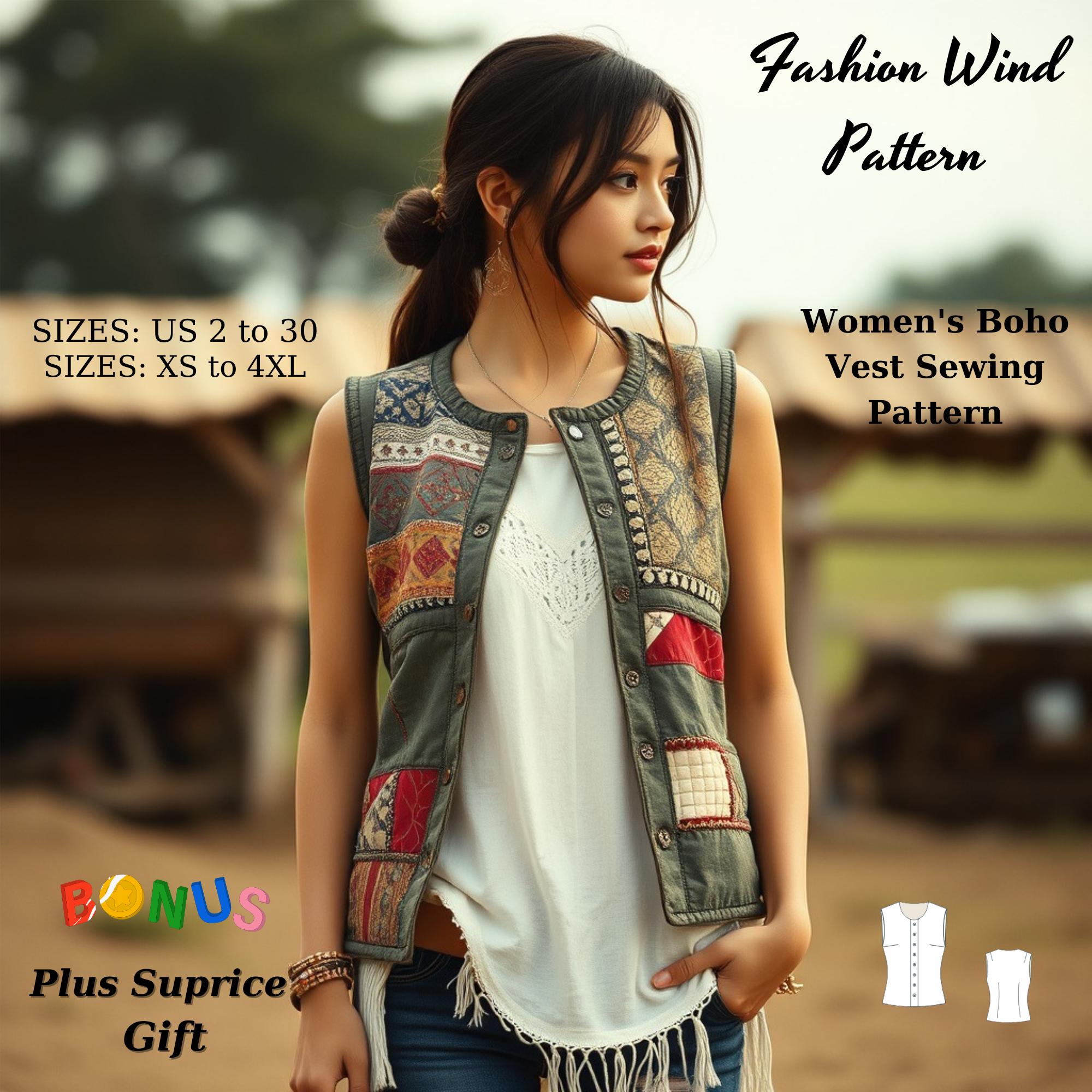 Boho long vest