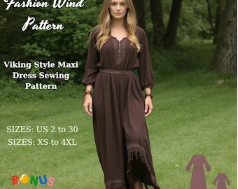 viking linen dress pattern Viking Linen Dress Tunic Ingrid the Hearthkeeper