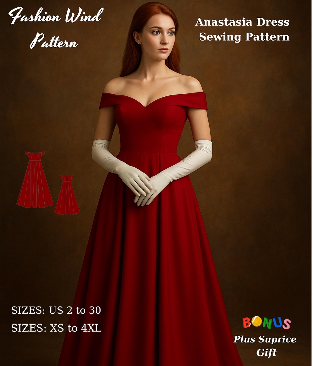 Anastasia Inspired Prom Dress Blue Anastasia Dress Sewing Pattern: Off  Shoulder Ball Gown(a4/us Letter)