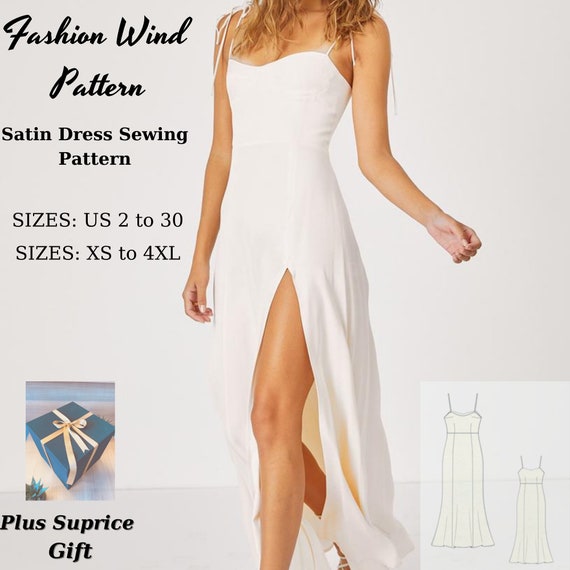 silk slip dress sewing pattern Simone Slip Pattern | Bias Cut Slip Dress Pattern