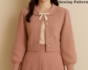 Button Down Top and Flowy Midi Skirt Set (PDF Pattern, XS-4XL)