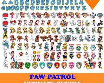Más de 750 diseños de Paw Ty Svg Bundle: elemento en capas, clipart, Cricut, archivo de corte vectorial digital, archivos Svg, PNG, Dxf, Eps, más de 150 diseños únicos