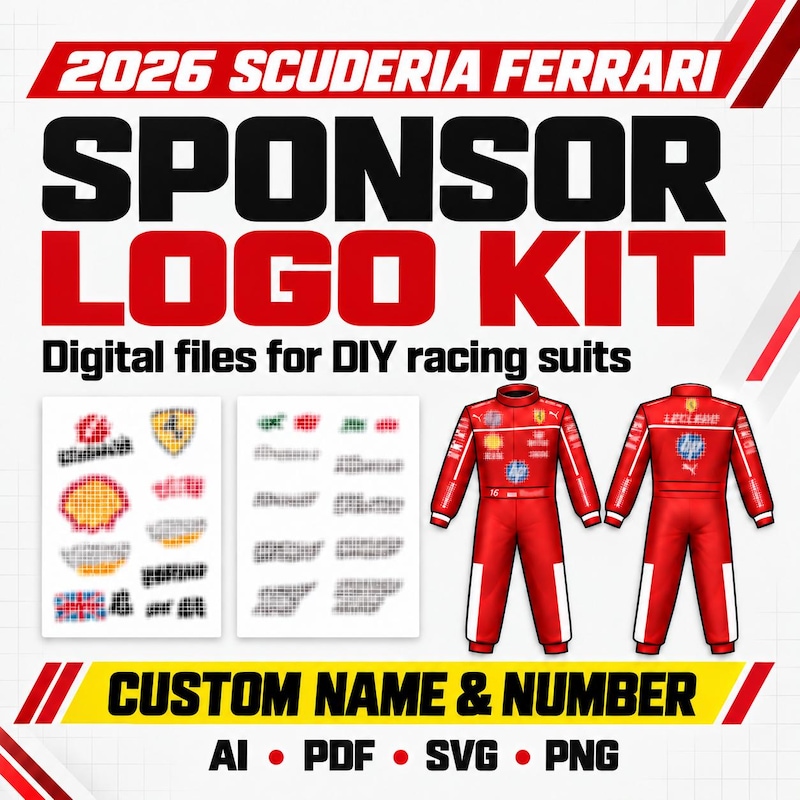 Logo Patch Racer Ferrari Racing Logos - Etsy