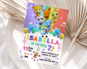 Editable Word Party Birthday Invitation Template, Printable Birthday Party Invitations, Digital Bday Party Invite Bday Card