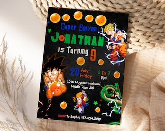 Plantilla de invitación de cumpleaños editable, invitaciones de fiesta de cumpleaños imprimibles, invitación a fiesta de cumpleaños digital, folleto de tarjeta de invitación de cumpleaños