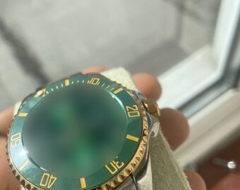 Reloj acuático Lux plateado y oro verde