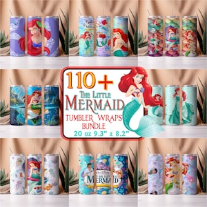 90+ The Little Mermaid Tumbler Wrap Bundle | 20 oz Little Mermaid Tumbler PNG Image Sublimation |  Mermaid Tumbler Cup | Cartoon Wrap Design