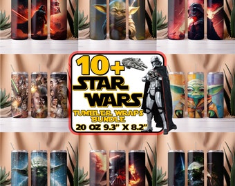 Star Wars Tumbler Wrap-paket | 590 ml Quencher PNG (digital nedladdning)