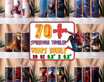 Spiderman Tumbler Wrap Bundle | Spider Man Tumbler Wrap PNG | 20 oz Sublimation Tumbler | Spidey Tumbler PNG | Cartoon Tumbler Wrap Download